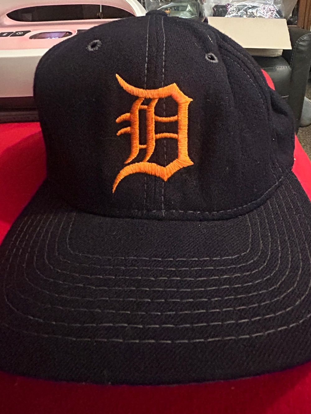 MLB Kids Black Baseball Cap with Orange D Logo